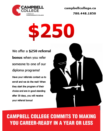 Alumni and students refer students and receive a $250 referral bonus